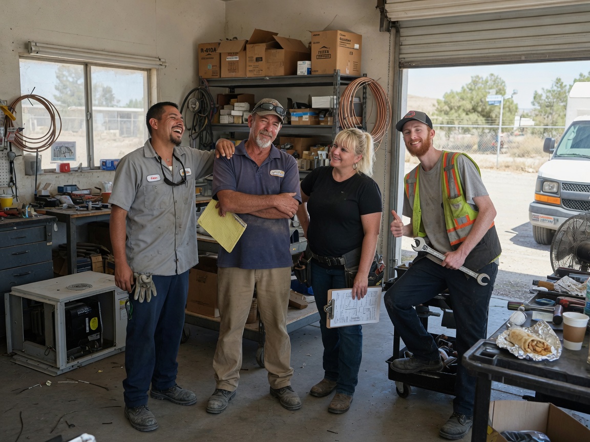 The Pahrump Desert HVAC team at work in Pahrump